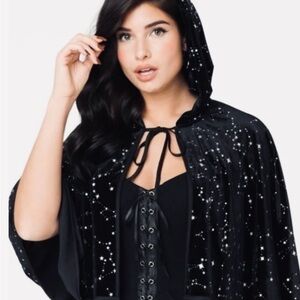 Unique Vintage Celestial Hooded Capelet